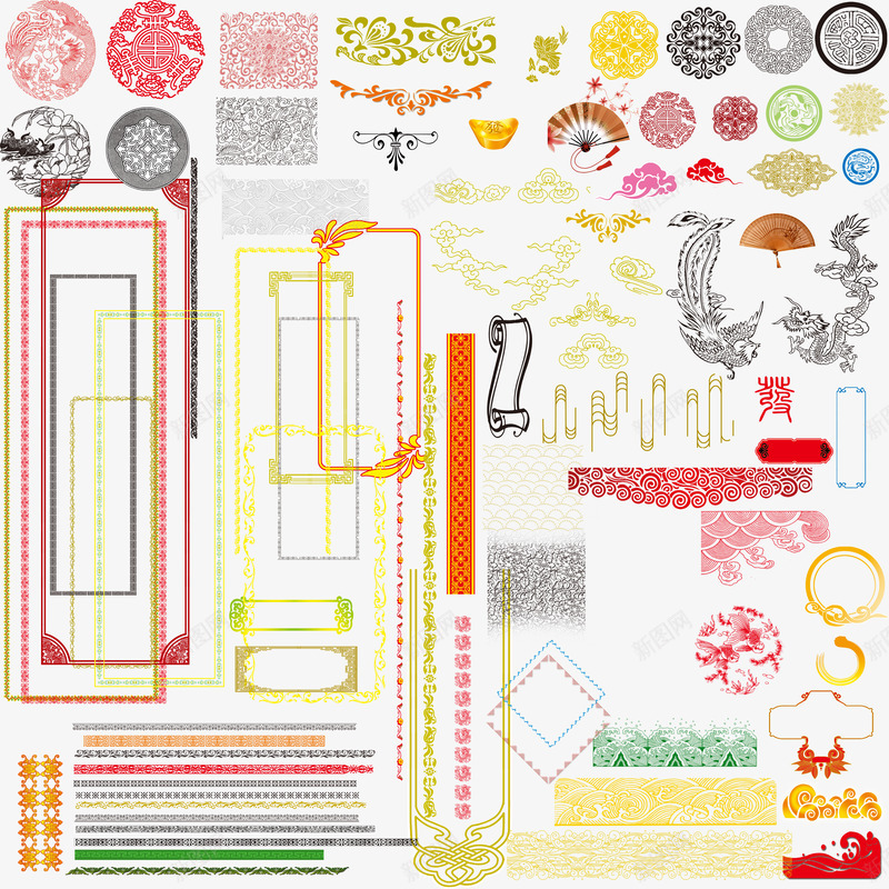 中国风古风古典传统手账花纹边框边角装饰底纹PSpng免抠素材_新图网 https://ixintu.com 中国 国风 古风 古典 传统 手账 花纹 边框 边角 装饰 底纹