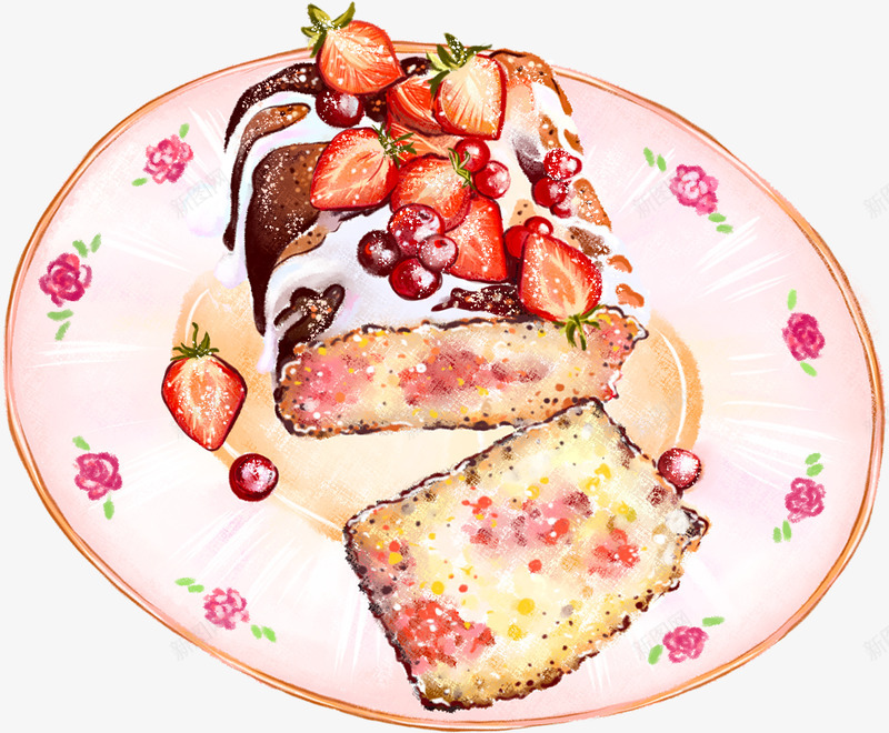 草莓奶昔蛋糕精致欧式下午茶png免抠素材_新图网 https://ixintu.com 草莓 奶昔 蛋糕 精致 欧式 下午
