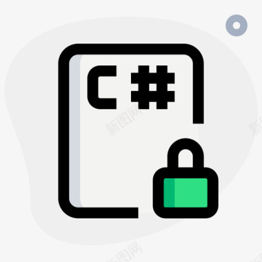 挂锁网络应用程序编码文件2圆形形状图标