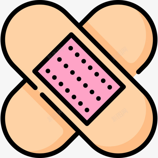 创可贴宠物店92线性颜色svg_新图网 https://ixintu.com 创可贴 宠物 线性 颜色