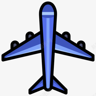 飞机172机场线性颜色图标