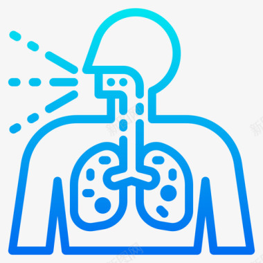 咳嗽冠状病毒98梯度图标