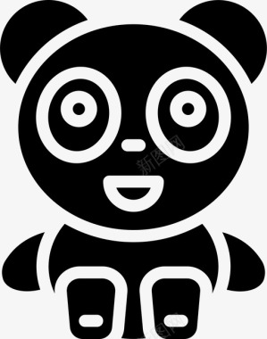 熊猫软玩具1填充图标