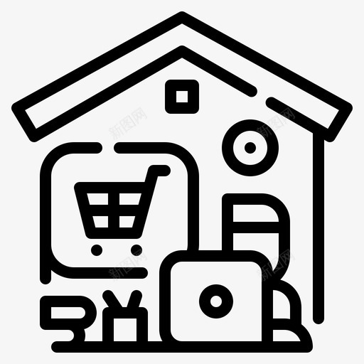 网上销售在家工作直系svg_新图网 https://ixintu.com 网上销售 在家 工作 直系