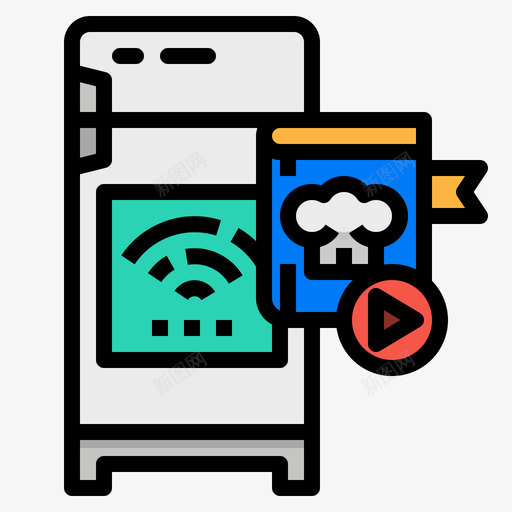 智能冰箱物联网140线性颜色svg_新图网 https://ixintu.com 智能 冰箱 联网 线性 颜色