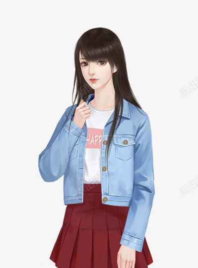 乖巧女生常服png免抠素材_新图网 https://ixintu.com 乖巧 女生 常服