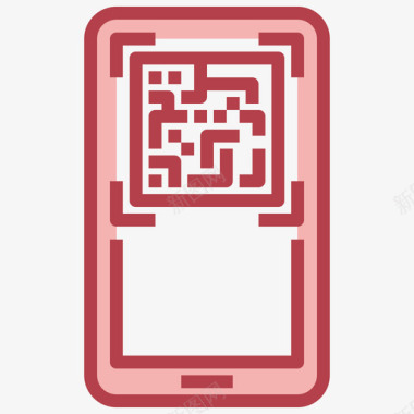 手机条形码和二维码11红色图标