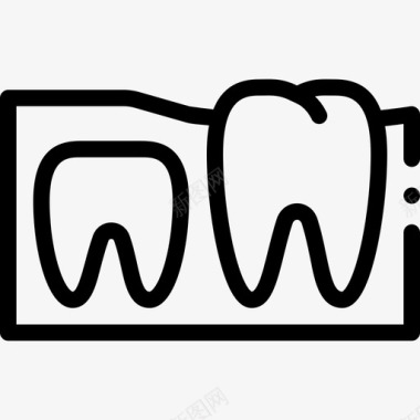 智齿牙科护理44线性图标