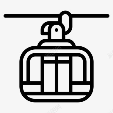 缆车运输211轮廓图标