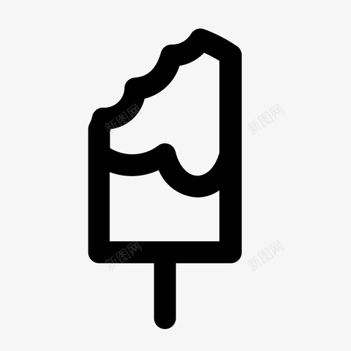 冰淇淋咬凉svg_新图网 https://ixintu.com 冰淇淋 咬凉 甜点 冰棍 点心