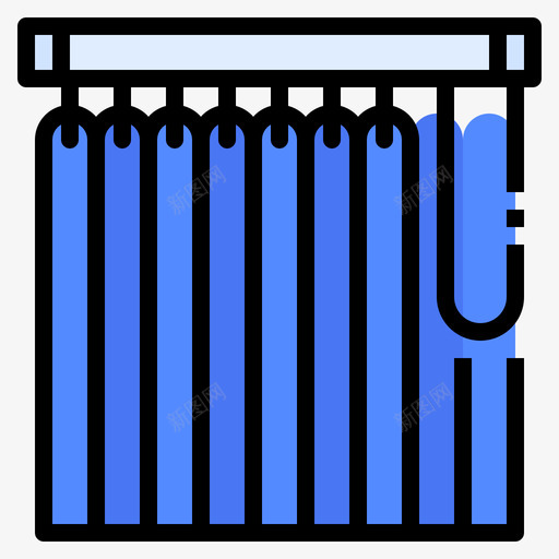盲板家居装饰7线性颜色svg_新图网 https://ixintu.com 盲板 家居装饰 线性 颜色