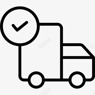 运送中运送货车包裹运送图标