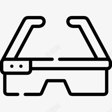 智能眼镜虚拟现实113线性图标