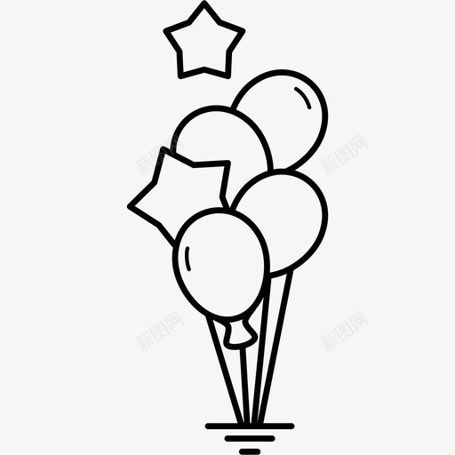 生日气球气球卡通svg_新图网 https://ixintu.com 气球 生日 卡通 氦气 派对 装饰
