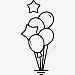 氦气生日气球气球卡通高清图片