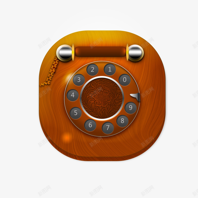 一个复古的电话图标png_新图网 https://ixintu.com 一个 复古 电话 图标