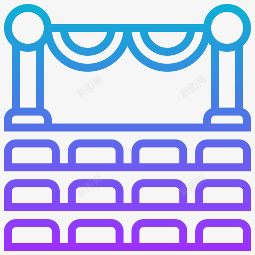 剧院电影院112渐变svg_新图网 https://ixintu.com 剧院 电影院 渐变