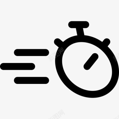 秒表速度表和时间13线性图标