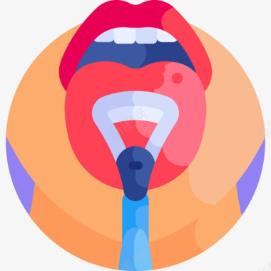 舌头清洁剂卫生常规47扁平图标