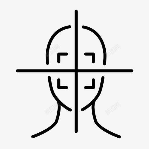 人脸识别人脸检测面部扫描svg_新图网 https://ixintu.com 人脸 识别 面部 检测 扫描 安全 镜头