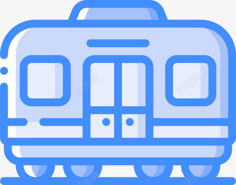 火车49号铁路蓝色图标