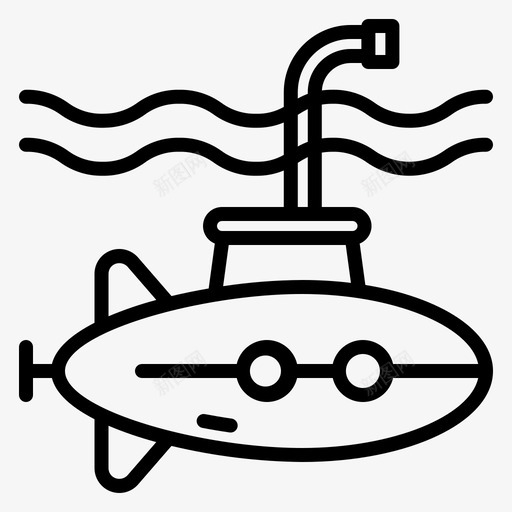 潜艇44号水手直线型svg_新图网 https://ixintu.com 潜艇 水手 直线 线型