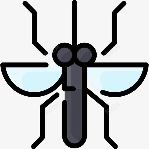 蚊子病毒传播82线状颜色svg_新图网 https://ixintu.com 蚊子 病毒 传播 线状 颜色
