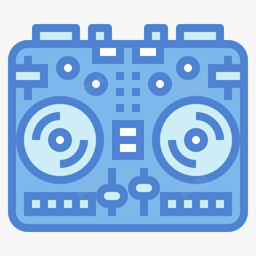 Dj控制器说唱歌手蓝色svg_新图网 https://ixintu.com 控制器 说唱 歌手 蓝色