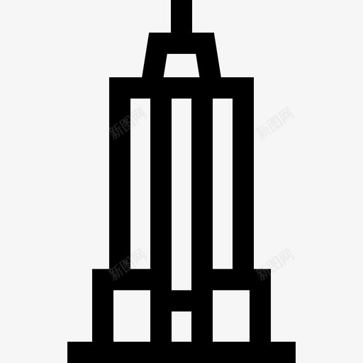 美利坚合众国帝国大厦6直线svg_新图网 https://ixintu.com 美利坚 合众国 帝国 大厦 直线