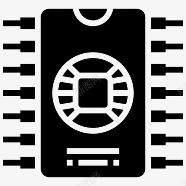 芯片电子元件8字形图标