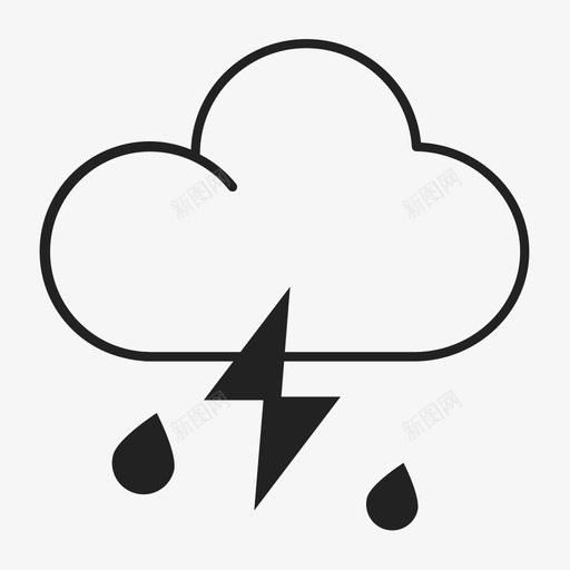 天气雷雨图标免费下载-图标m-swwkhwuwa-新图网
