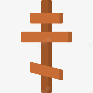 正统十字架精神符号1扁平图标