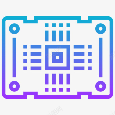 Pcb板电子元件7渐变图标