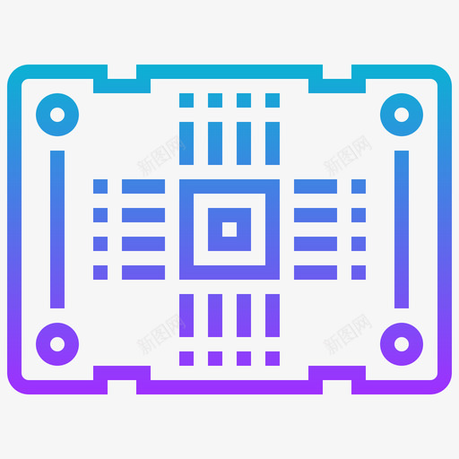 Pcb板电子元件7渐变svg_新图网 https://ixintu.com 电子元件 渐变