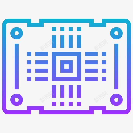 Pcb板电子元件7渐变svg_新图网 https://ixintu.com 电子元件 渐变