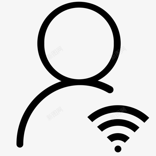 wifi拥有者线性svg_新图网 https://ixintu.com 拥有者 线性