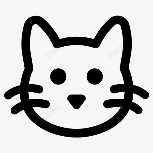 猫动物猫脸svg_新图网 https://ixintu.com 动物 猫脸 可爱 小猫