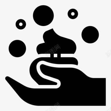 洗手液洗手液9字形图标