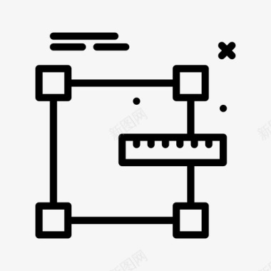 直尺平面设计167直线图标