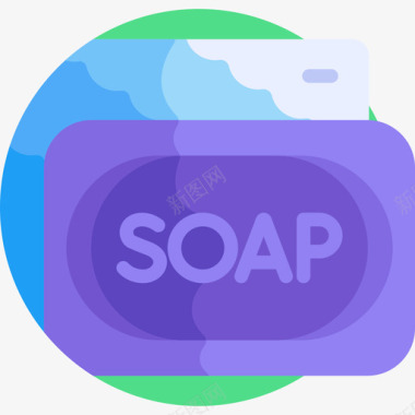 肥皂卫生常规47扁平图标
