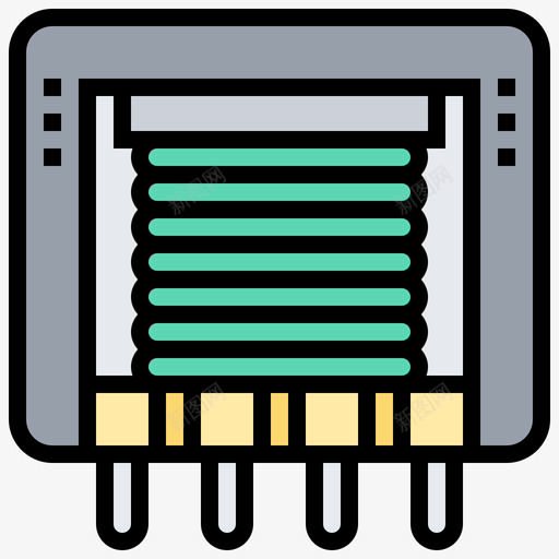 变压器电子元件9线性颜色svg_新图网 https://ixintu.com 变压器 电子元件 线性 颜色