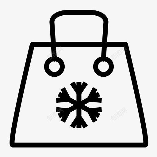 购物袋圣诞价格标签svg_新图网 https://ixintu.com 圣诞 购物袋 价格 标签 购物 图标 雪花 提纲