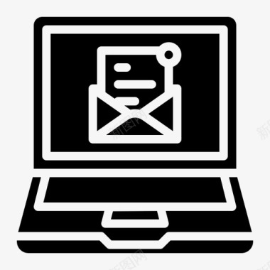 电子邮件家庭办公4实心图标
