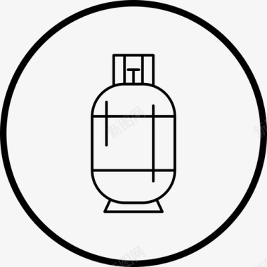气瓶储气罐线路图标图标