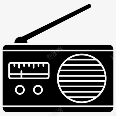 收音机输出设备无线电广播图标