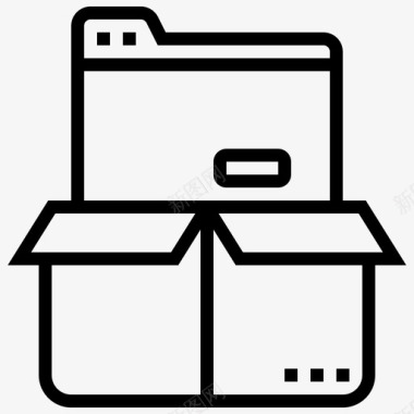 文件存储文件盒文件夹图标