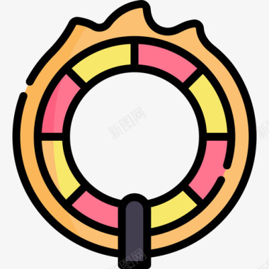 火焰之环马戏团116线性颜色图标