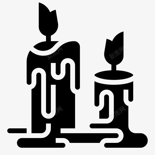 蜡烛燃烧装饰svg_新图网 https://ixintu.com 蜡烛 燃烧 装饰 装饰灯 灯光 仪式 万圣节