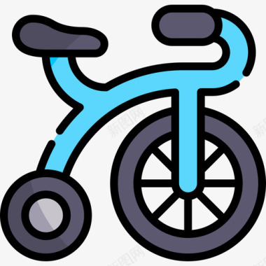 自行车马戏团116线性颜色图标