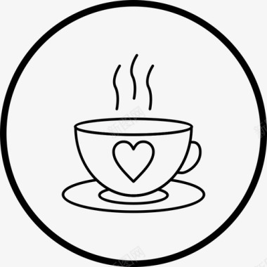 爱茶咖啡杯子图标